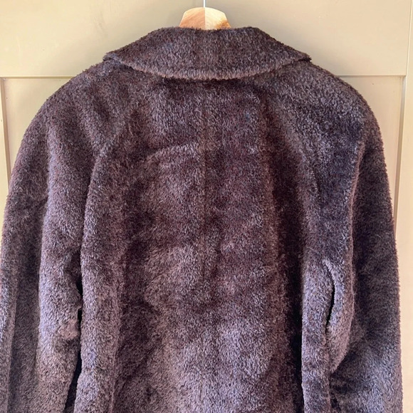 Katherine Kelly New Sz 14 Cocoa Brown Alpaca Wool Blend Teddy Coat - Picture 8 of 12
